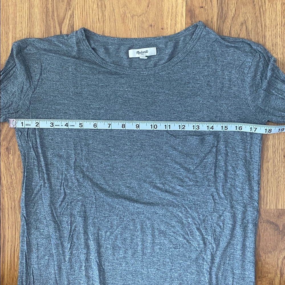 Madewell Heather Gray Long Sleeve Pocket Tee - Picture 9 of 11
